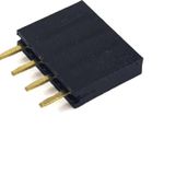 Alkatronik 4 Pin Tek Sıra Dişi Header 180 Derece 1x4 Pin 2.54MM Soket Konnektör