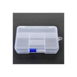 Alkatronik 5 Bölmeli Şeffaf Plastik Organizer Kutu 14x9.5x3cm Elektronik Komponent Vida Direnç Saklama Kutusu