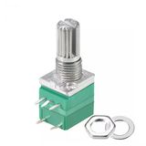 Alkatronik 5 Pin 10KOHM Potansiyometre B10K Anahtarlı Pot Tırtıklı 15MM Döner Ayarlanabilir Direnç Ses Parlakl