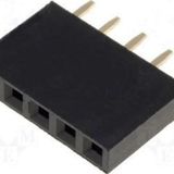 Alkatronik 5 Pin Tek Sıra Dişi Header 180 Derece 1x5 Pin 2.54MM Soket Konnektör