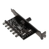 Alkatronik-6 Port Fan Çoğaltıcı Hız Kontrol Kartı Molex Güç Giriş Soketi 12V