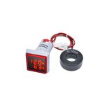 Alkatronik Ac 20-500v 100a Kare Dijital Voltmetre Ampermetre 220v Kırmızı Panel Montaj Led Gösterge Ekran Akım