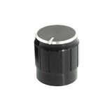 Alkatronik Alüminyum Pot Başlığı 6mm Tırtıklı Mil 6mm Siyah Metal Potansiyometre Rotary Enkoder Ses Voltaj