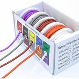 Alkatronik Kutulu 6 Renk Makaralı 28Awg 0.3Mm 0.8A 60 Metre Elektrik Kablo Seti Montaj Test Pcb Atlama Kablosu