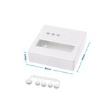 Alkatronik Plastik Proje Kutusu 86X86MM Beyaz Duvara Yüzeye Montaj Tip 1602 LCD 3 Buton Elektronik Devre