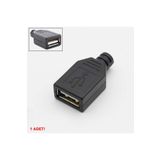 Alkatronik Usb 2.0 4 Pin Plastik Kapak Dıy Tip Elektronik Cihaz Usb Port Kutulu Usb Type A Dişi Soket