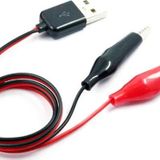 Alkatronik Usb Krokodil Çevirici Kablo - 5V Kaynak Test Kablosu 60Cm Max 2A