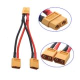 Alkatronik-Xt60 Konnektörlü Y Tip Birleştirici Kablo 10 Cm Lipo Pil Batarya