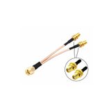 Alkatronik Y Tip RG316 15CM 1x Sma Erkek 2x Sma Dişi Kablo Rf Uzatma Kablosu Altın Kaplama Soket 0-6ghz Wi-Fi