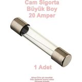 Alkaya Büyük Boy 20A Cam Sigorta