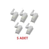 ALKESE "5 Adet" Üç Ledli Menteşe Üzeri Dolap Içi Sensörlü Dekoratif Aydınlatma (1 Adet + Pil)