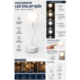 ALKESE Şarjlı Dokunmatik LED Dolap Masa ve Gece Lambası Çalışma Lambası Bebek Odası Lambası