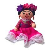 Alkimia Inc Meksika El Yapımı Maria Ressam Bez Bebek - 16,5 cm (Pembe)