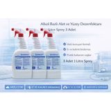 Alkol Bazlı Alet Yüzey Dezenfektanı 1 Litre Sprey 3 Adet
