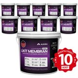Alkoru 10 Adet 13 kg Kırmızı Kumlu Likit Membran Renkli Reçine Esaslı Sıvı Su Yalıtım Malzemesi Avantaj Paket