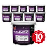 Alkoru 10 Adet 13 kg Kırmızı Kumlu Likit Membran Renkli Reçine Esaslı Sıvı Su Yalıtım Malzemesi Avantaj Paket