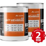 Alkoru 2 Adet 5 kg Zer Sıvı Zift Likit Membran Kauçuk ve Elyaf Katkılı Sıvı Su Yalıtım Malzemesi Avantaj Paket