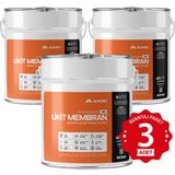 Alkoru 3 Adet 15 kg Zer Sıvı Zift Likit Membran Kauçuk ve Elyaf Katkılı Sıvı Su Yalıtım Malzemesi Avantaj Paket