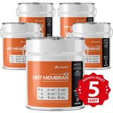 Alkoru 5 Adet 15 kg Zer Sıvı Zift Likit Membran Kauçuk ve Elyaf Katkılı Sıvı Su Yalıtım Malzemesi Avantaj Paket