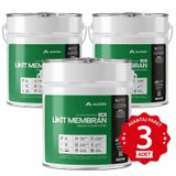 Alkoru Lite Likit Membran Kauçuk ve Elyaf Katkılı 3x15 kg Sıvı Su Yalıtım Malzemesi