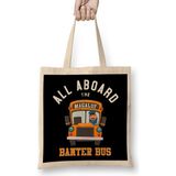 All Aboard The Magaluf Banter Bus Bez Çanta Uzun Saplı - Açık Bej - 40 X 40