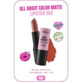 All About Color Matte Lipstick Nemlendirici Mat Ruj - 502 My Empire - Turuncu