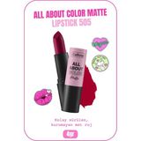 All About Color Matte Lipstick Nemlendirici Mat Ruj - 505 Show Business - Pembe