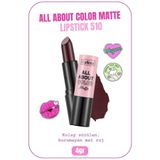 All About Color Matte Lipstick Nemlendirici Mat Ruj - 510 Midnight Mulberry - Bordo