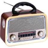 All Avcill 301 Şarjlı Nostaljik Görünümlü Fenerli Radyo Bluetoothlu Mp3 Çalar Radyo Müzik Kutusu Koyu Kahve RDL-4637 Mp3 - Kahverengi