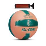 All Court Voleybol Topu Pompa Dahil Set Kauçuk Dikişsiz Yekpare Üretim İç Dış Mekan NO:5 Pembe