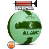 All Court Voleybol Topu Pompa Dahil Set Kauçuk Dikişsiz Yekpare Üretim Iç Dış Mekan No:5 Yeşil - Mavi