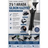 ALL FAST 3'ü 1 Arada Derz Kazıyıcı ve Silikon Çekme Aparatı | Fayans, Seramik, Banyo ve Mutfak Derz Uygulama Seti