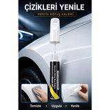 ALL FAST Beyaz Araç Çizik Giderici Rötuş Kalemi Boyası Derin Çizik Kapatıcı Oto Boya Onarım Kalemi