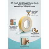 ALL FAST Çift Taraflı Güçlü Köpük Montaj Bandı, Tüm Yüzeyler İçin Ekstra Güçlü Yapıştırıcı Bant