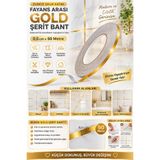 ALL FAST Fayans Arası Gold Şerit Bant 0,5 cm x 50 Metre – Dekoratif Kendinden Yapışkanlı Derz Çıtası, Altın Renk Duvar ve Seramik Süsleme Bandı