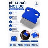 ALL FAST İnce Dişli Bit ve Sirke Tarağı Paslanmaz Metal Dişli Saç Temizleme Tarağı 1 Adet