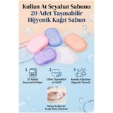 ALL FAST Kullan At Seyahat Sabunu 20 Adet Taşınabilir Hijyenik Kağıt Sabun