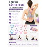 ALL FAST Pilates Egzersiz Direnç Lastiği | Fitness Yoga Esneme Bandı | Kas Güçlendirme ve Evde Spor Lastiği