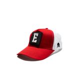 all hats Harf Patch Detaylı Fileli Kırmızı Beyaz Şapka | Günlük Kullanıma Uygun Spor Şapka