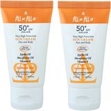 All In All Is Hyalüronik Asit ve Jojoba Yağı Içeren SPF50+ Tüm Ciltler Için Yüksek Korumalı 2'li Güneş Kremi 50 ml - Standart