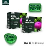 All In Milk Thistle (60 Tablet) 2'li Avantajlı Paket - Aromasız