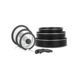 All-In-One Titanium 7 Parça Set: 20-24CM DERIN&26CM Sığ Tencere 20-24-26CM Cam Kapak 1 Adet Özel Sap - standart
