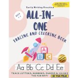 All-in-One Tracing and Coloring Book for Kids Ages 3–5: Preschool Workbook: Early Learning Workbook with Letter and Number Tracing, Shape Recognition, ... for Toddlers, Preschoolers and Kindergarten