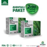 All In Saw Palmetto Complex (2X90 Vegan Kapsül) 2'li Avantajlı Paket - Aromasız