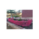 ALL PLAST Dekoratif Bahçe Çiti Plastik Çit Pembe 58 cm ( 1 Adet )