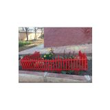 ALL PLAST Dekoratif Plastik Bahçe Çiti Plastik Çit Kırmızı Renk 58 cm