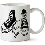 All Star Converse Porselen Kupa Bardak - Beyaz - 300 cc