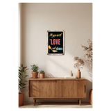 All You Need is Love and Shoes Retro Tablo – Kadın Temalı Dekoratif Duvar Posteri | Ahşap & Metal Baskı Ahşap 30 x 40