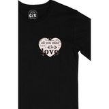 All You Need Is Love Cep Logo Tasarımlı Siyah Tişört; Xl