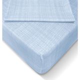 Alla Turca 160x200 CM Açık Mavi Ranforce Lastikli Çarşaf Seti